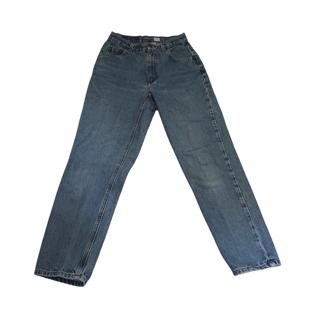 Liz Claiborne Lizwear Jeans Petite 4 Short Medium Wash High Waist Straight Leg